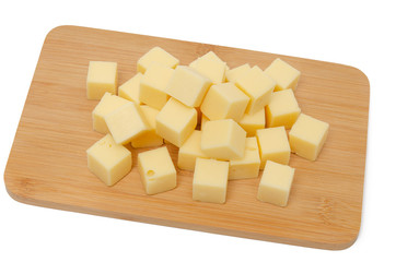 Käse Stücke in Würfel