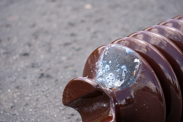 The insulator defective due to short circuit of the high voltage. As a result, the ceramic is...