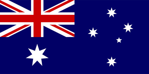 Flag of australia vector illustration