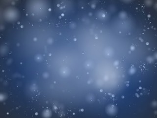 Blue abstract background with white light Christmas new year blurred beautiful shiny lights and snowflake use wallpaper backdrop and your product.