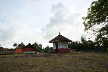 Ananthapura Lake Temple in Kerala, India. This Hindu Temple is located on a small lake.