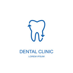 Abstract Vector illustration of teeth. Dental clinic logo. Dentist logotype.