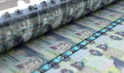 Printing UAE Dirham Notes