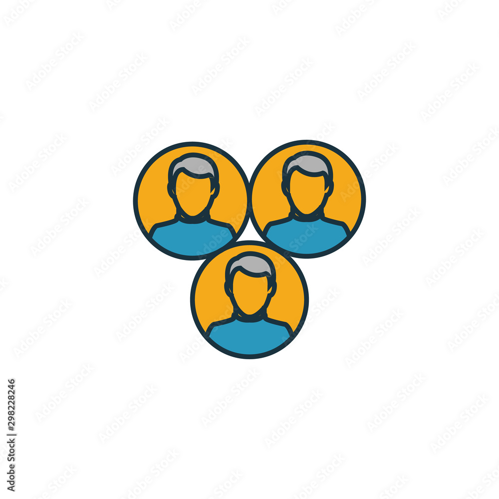 Aufkleber team cohesion icon. simple element from project management icons collection. creative team cohesion 