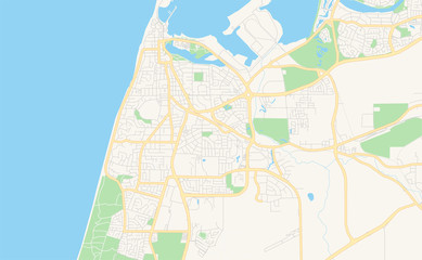 Printable street map of Bunbury, Australia