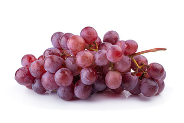 Red Grapes isolated on a white background.
