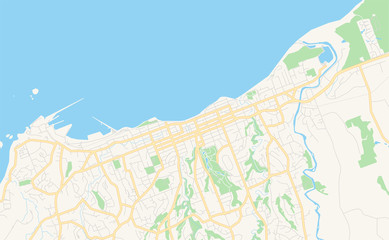 Printable street map of New Plymouth, New Zealand
