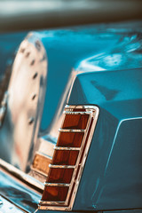 fragment of the backlight of a vintage luxury car