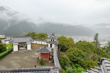 郡上八幡城から見た城内　岐阜県郡上市　 Castle from Gujo Hachiman Castle　Gifu Gujo city