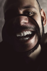 man with white teeth dental concept