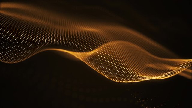 particle luxury gold abstract background wavy movement for happy new year and merry christmas festive season