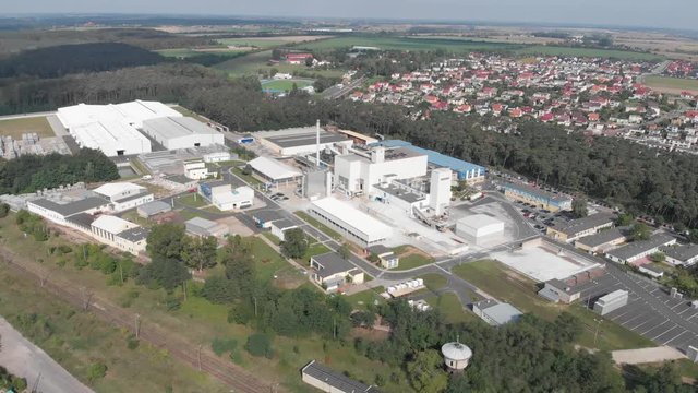 Aerial view of glasswork drone
