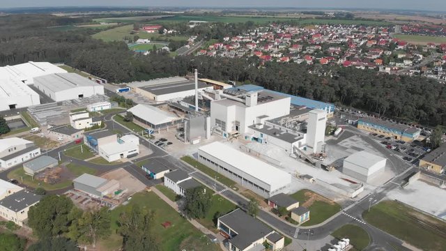 Aerial view of glasswork drone