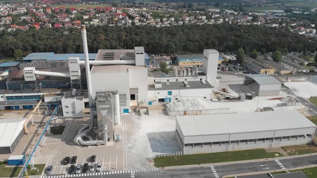Aerial view of glasswork drone
