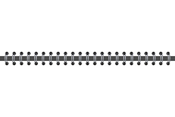 Realistic 3d metal spiral spring.