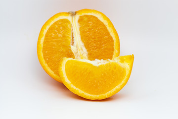 Fototapeta na wymiar orange on isolated white background