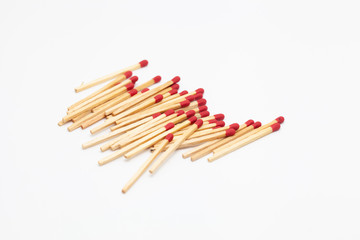 matchstick fire danger white isolated
