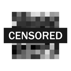 Pixel censored icon.