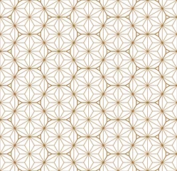 Gordijnen Naadloze geometrische patroon gebaseerd op Japanse ornament kumiko. © Aleksei