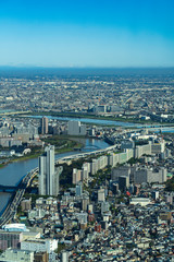 東京スカイツリーから見る街並み 北千住方面