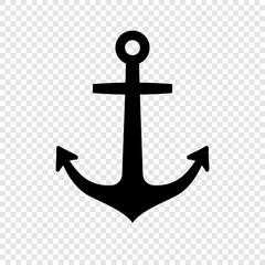 Nautical anchor icon - obrazy, fototapety, plakaty