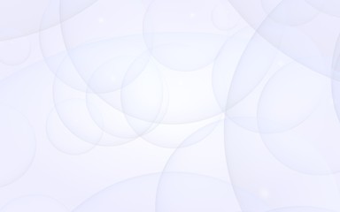 Abstract white background. Backdrop with light transparent bubbles. 3D illustration