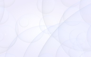 Abstract white background. Backdrop with light transparent bubbles. 3D illustration