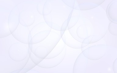 Abstract white background. Backdrop with light transparent bubbles. 3D illustration
