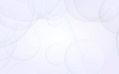 Abstract white background. Backdrop with light transparent bubbles. 3D illustration