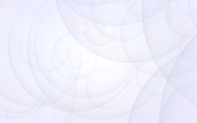 Abstract white background. Backdrop with light transparent bubbles. 3D illustration