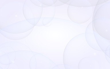 Abstract white background. Backdrop with light transparent bubbles. 3D illustration