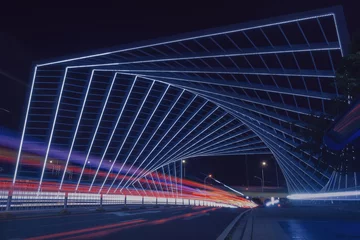 Foto op Aluminium traffic in city at night © 喆 金