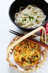 Japanese food, edamame and vegetable tempura