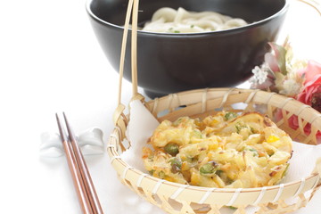 Japanese food, edamame and vegetable tempura