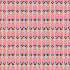 Abstract circles seamless repeat pattern.
