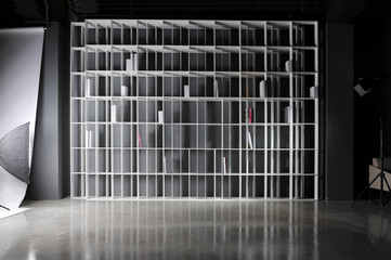 Big White Bookshelf Photography Background