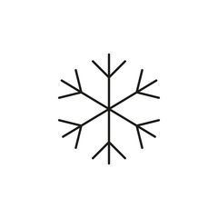 Snowflake icon. Christmas and winter theme. Simple flat black illustration on white background.