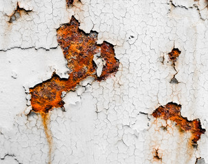 Rust close up against a white wall