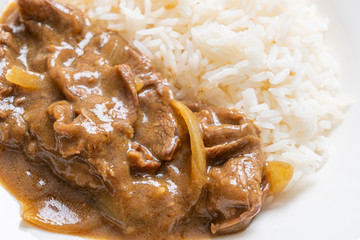 Sliced Beef Curry Rice