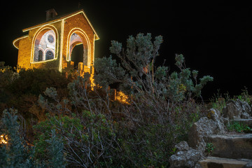 cappella Stella Maris, Punta di Santa Croce, nel porto di Alassio, Savona, Italia