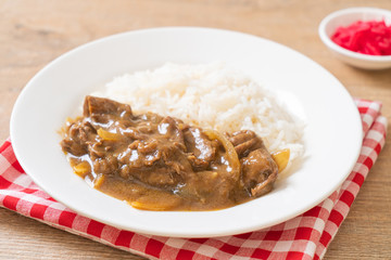Sliced Beef Curry Rice
