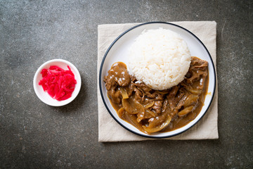 Sliced Beef Curry Rice