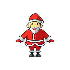 cute santa vector standing
