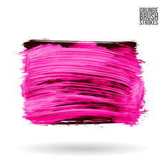 Brush stroke and texture. Grunge vector abstract hand - painted element. Underline and border design.