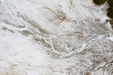  White salt water drone view.