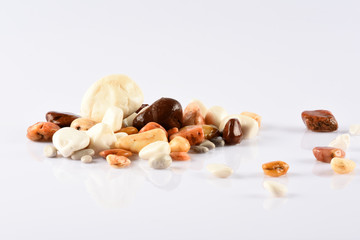 Wet Natural Stones on Background 