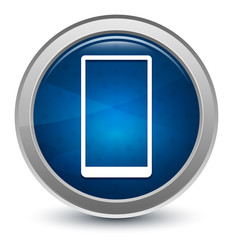 Smartphone icon starburst shiny blue round button illustration design concept