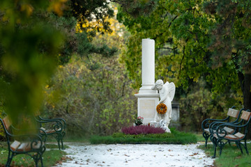 The gravestone of Wolfgang Amadeus Mozart in St. Marx Cemetery