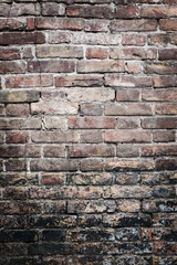 Old brickwork, a fragment of the wall