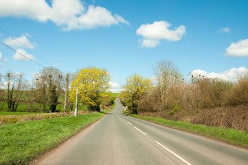 Fototapeta na wymiar Country road in the English countryside